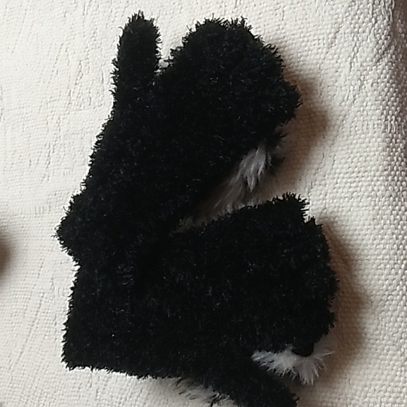 Wonder Nation kids scarf & gloves Owls Black, White w Pink 100% polyester - Picture 4 of 6